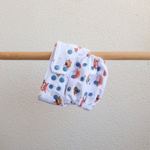 Ocean Wonders Gentle Mama Co pocket nappy - Beach / Sea theme cloth nappy - Peanut and Poppet UK